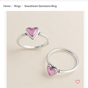 James Avery Pink sweetheart gemstone ring